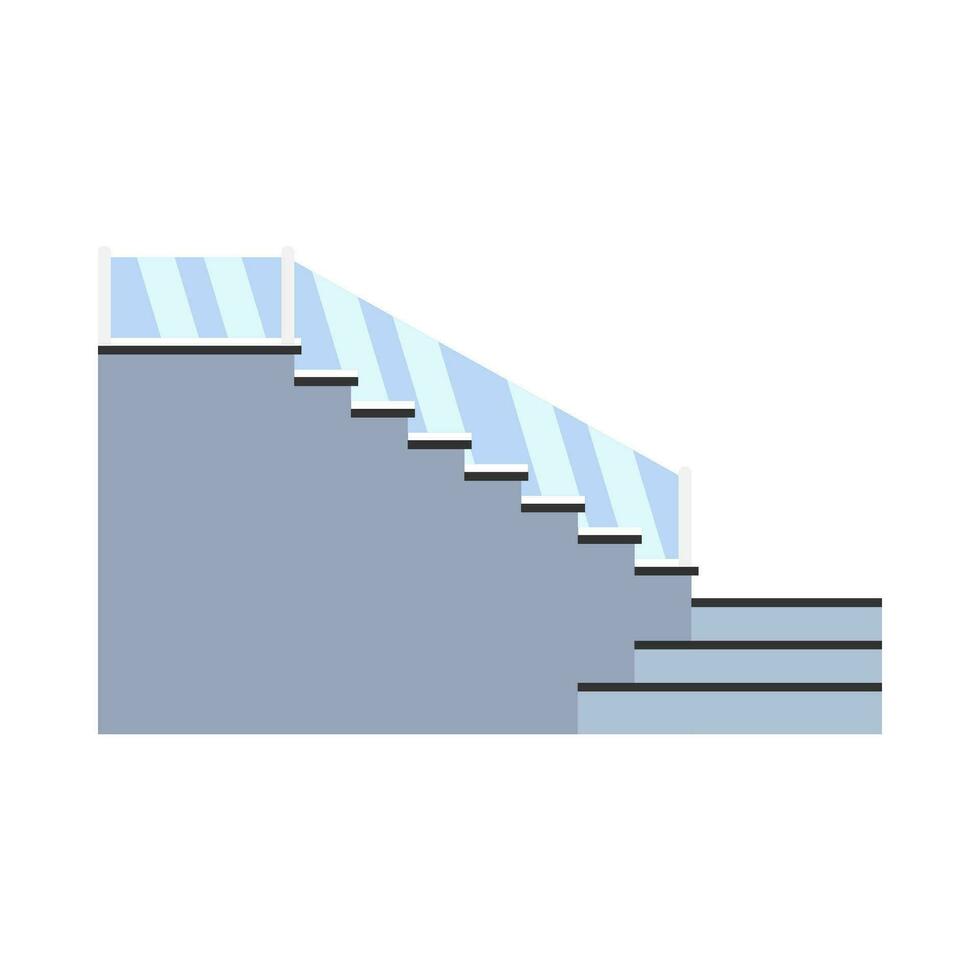 plat illustration de escaliers sur isolé Contexte vecteur