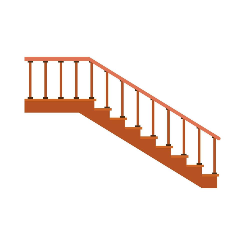 plat illustration de escaliers sur isolé Contexte vecteur