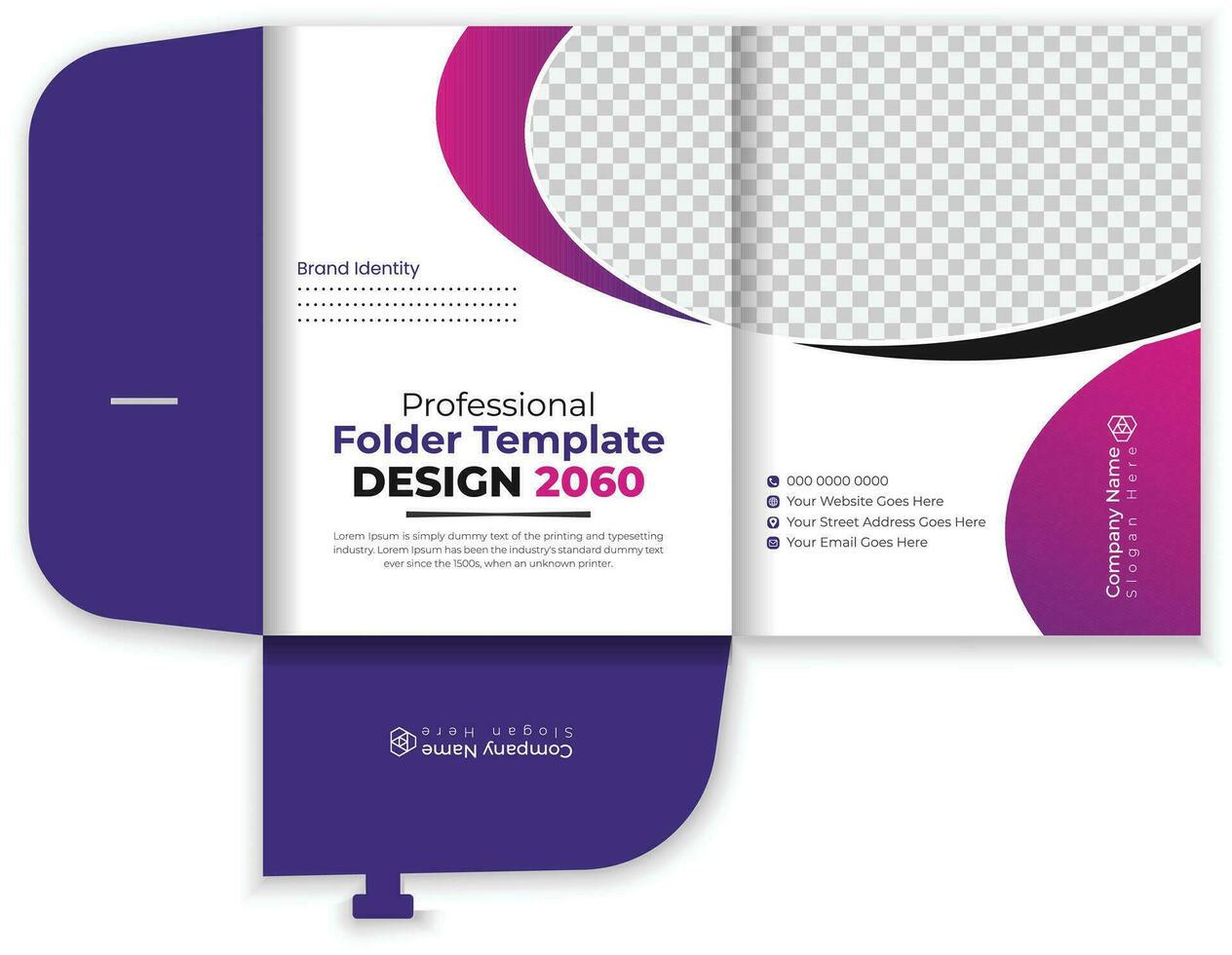 moderne affaires commercialisation dossier conception et affaires dossier conception pour des dossiers. vecteur