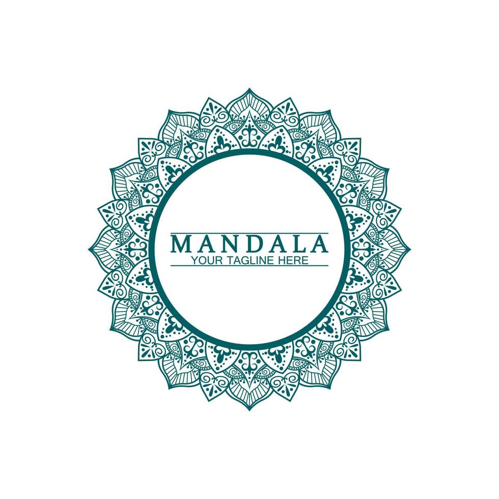 cercle motif pétale fleur mandala vecteur logo modèle illustration. modèle coloré pour retraite spirituelle ou studio de yoga, cartes de visite ornementales, luxe vintage, décoration ornementale