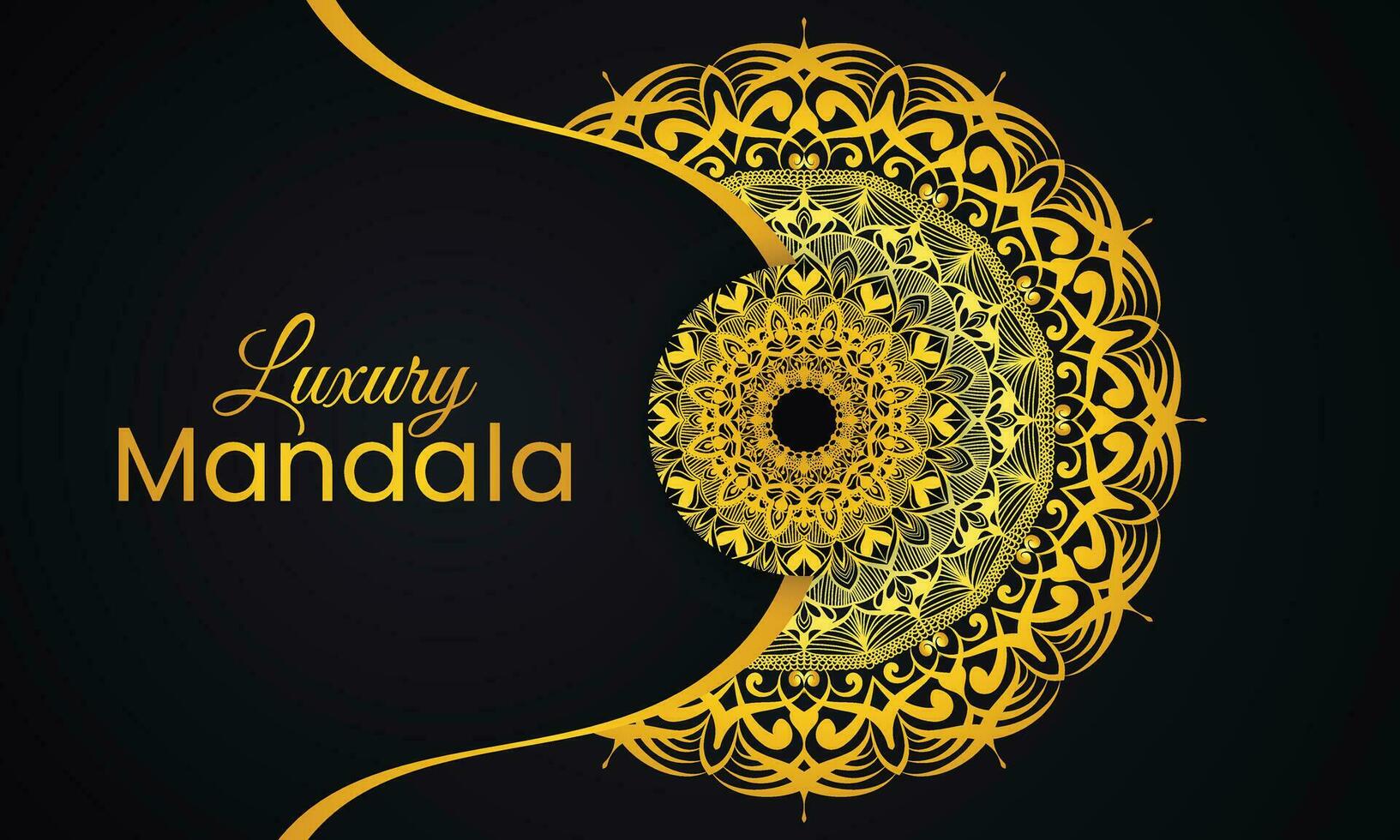vecteur luxe ornemental mandala conception Contexte dans or couleur, magnifique invitation carte avec floral mandala.