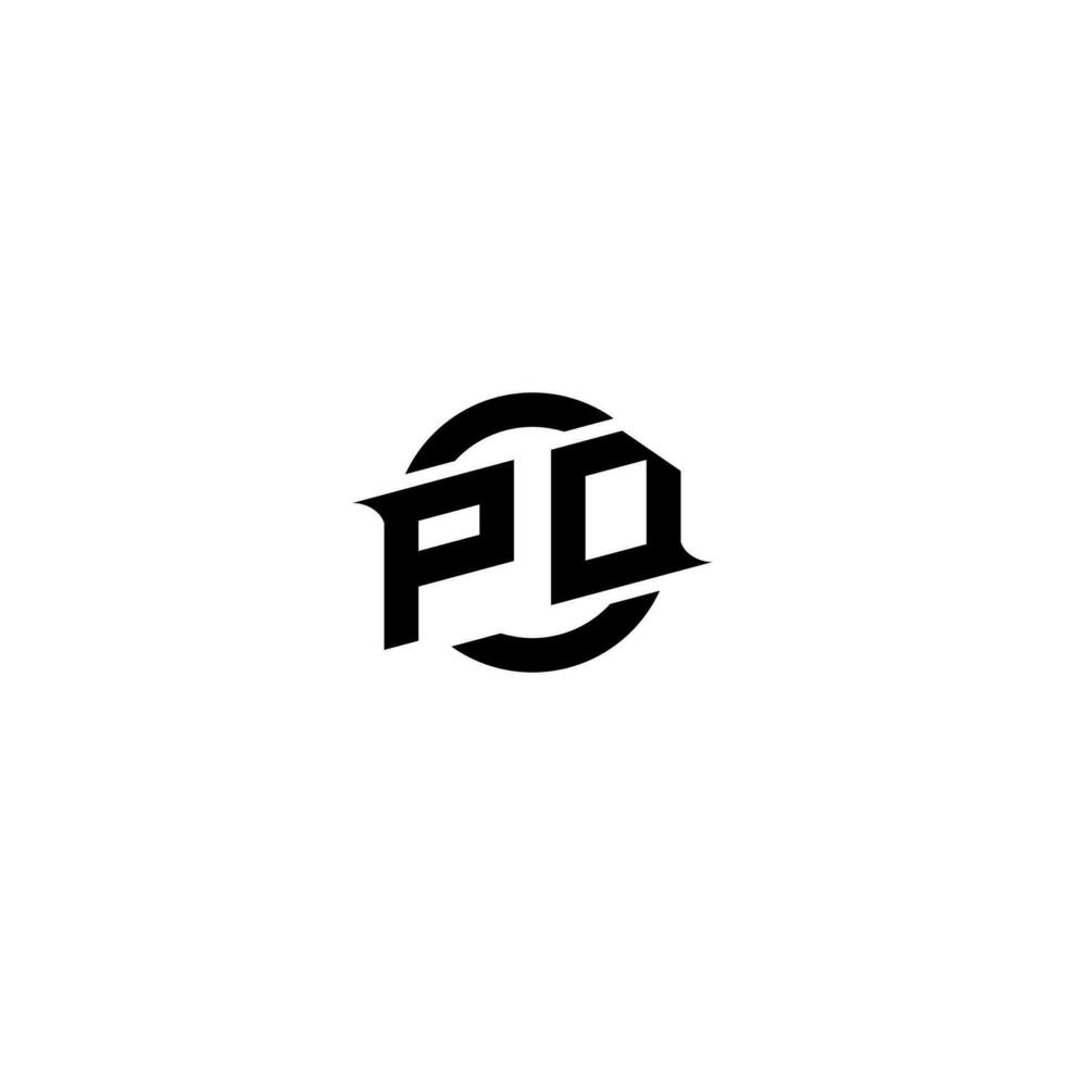 pd prime esport logo conception initiales vecteur