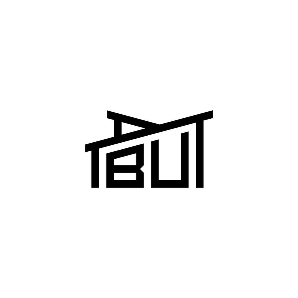 bu initiale lettre dans réel biens logo concept vecteur