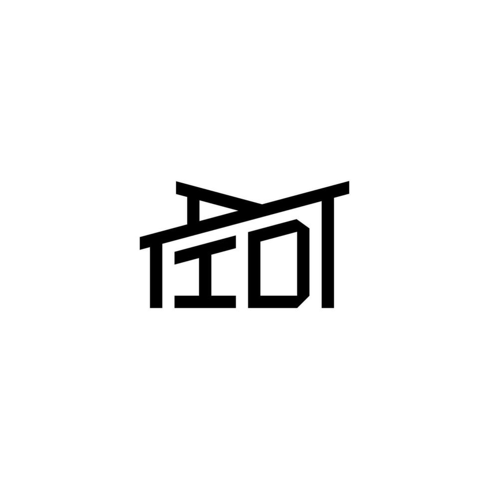 id initiale lettre dans réel biens logo concept vecteur