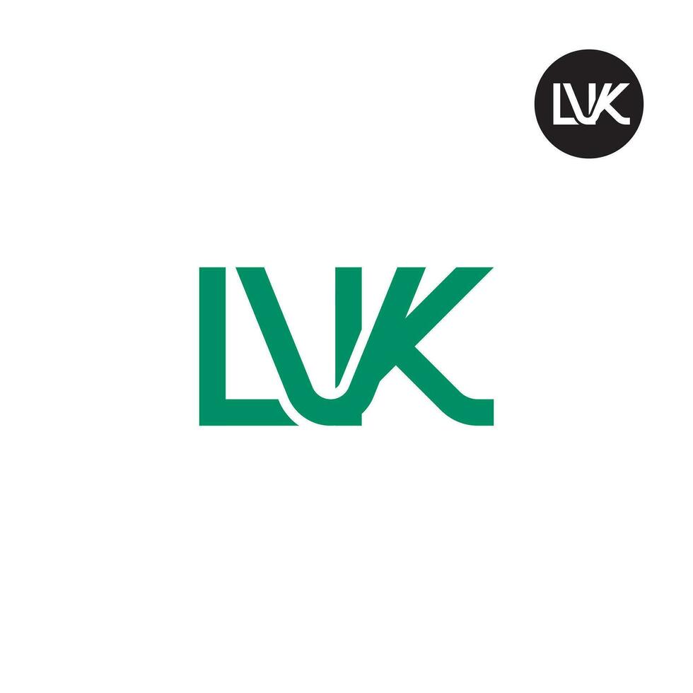 lettre lvk monogramme logo conception vecteur