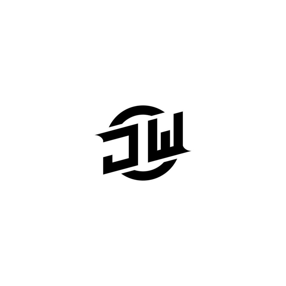 jw prime esport logo conception initiales vecteur
