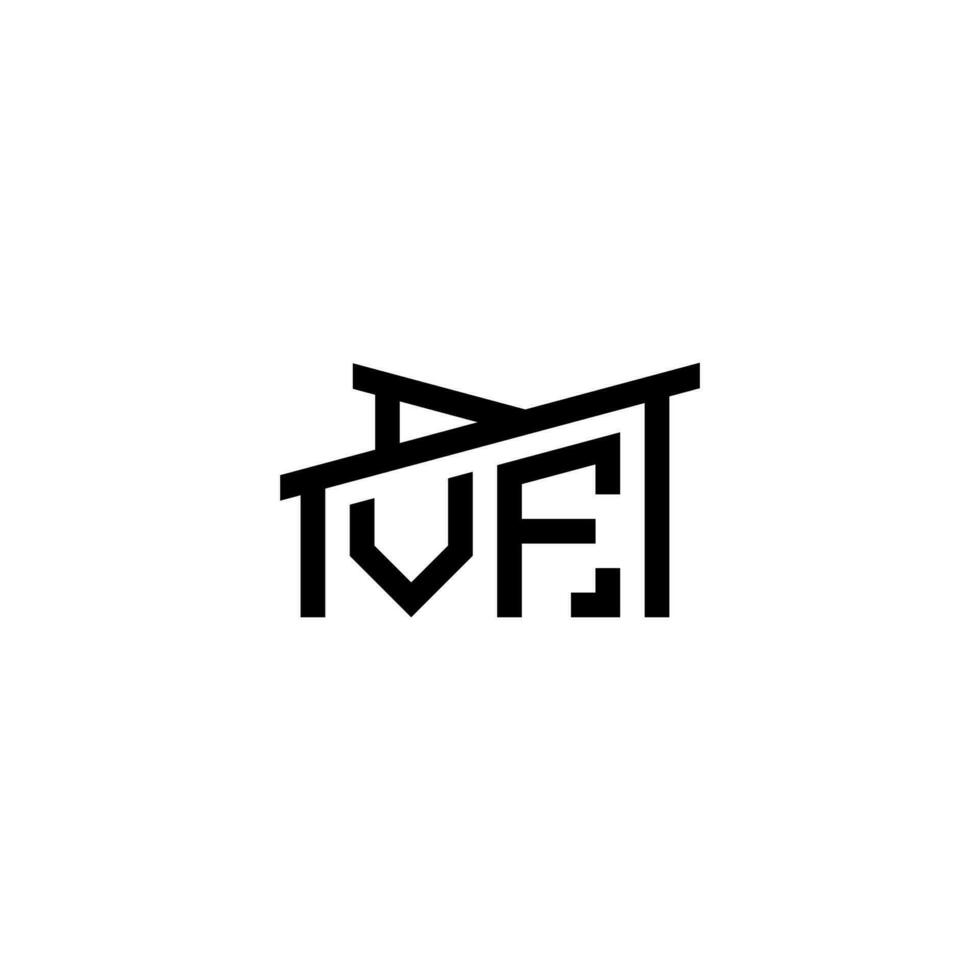 vf initiale lettre dans réel biens logo concept vecteur