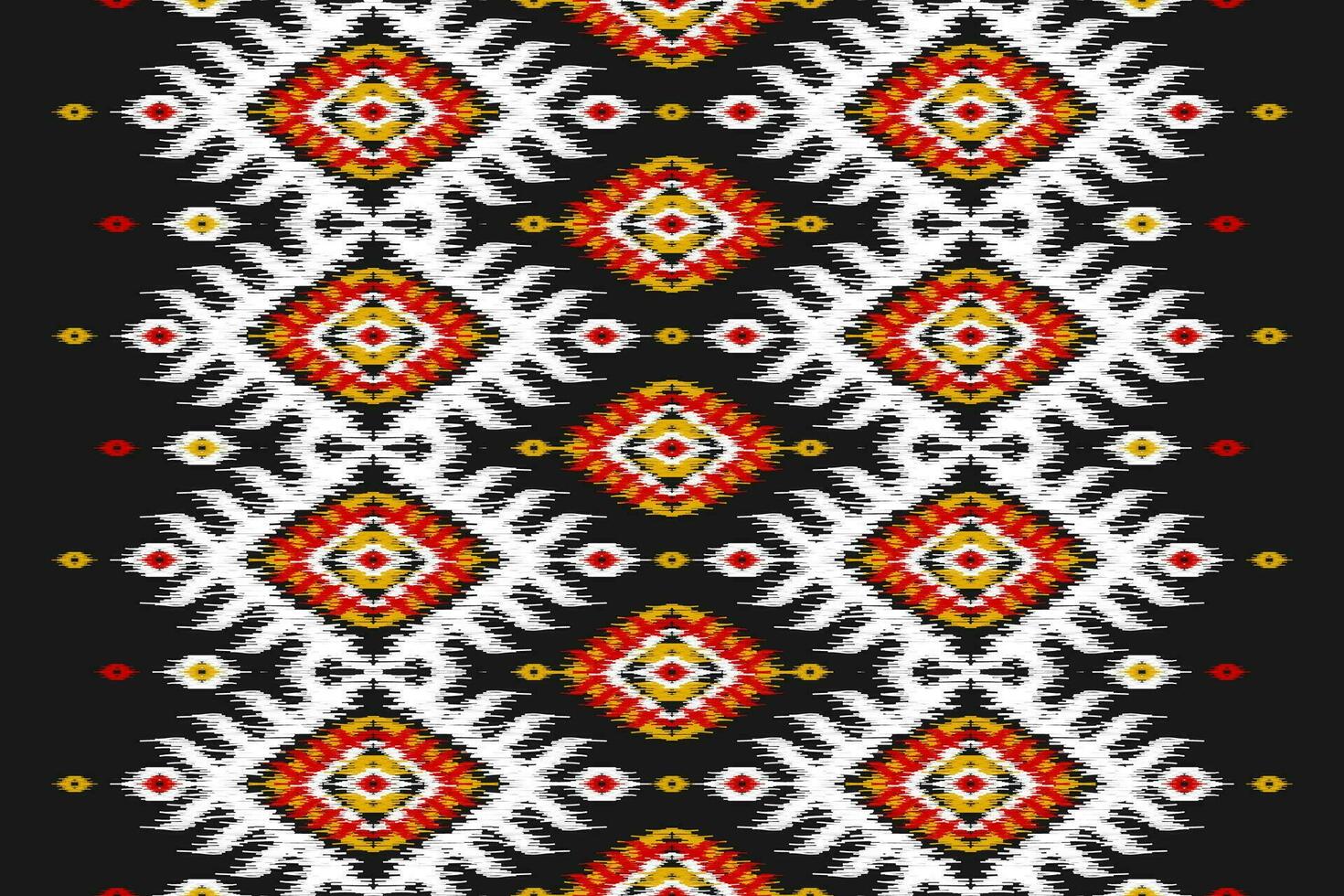 tapis ethnique motif ikat art. motif harmonieux d'ikat ethnique géométrique en tribal. façon mexicaine. vecteur