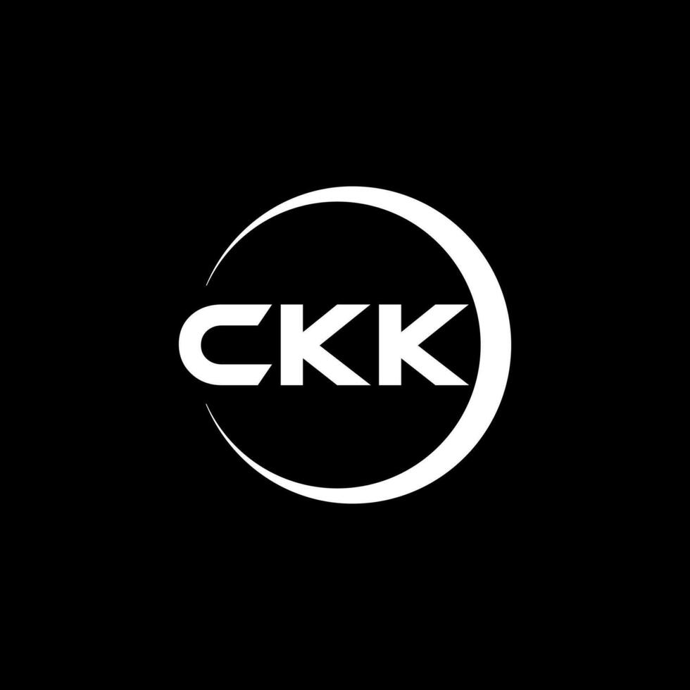 ckk lettre logo conception, inspiration pour une unique identité. moderne élégance et Créatif conception. filigrane votre Succès avec le frappant cette logo. vecteur