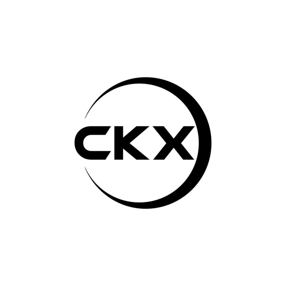 ckx lettre logo conception, inspiration pour une unique identité. moderne élégance et Créatif conception. filigrane votre Succès avec le frappant cette logo. vecteur