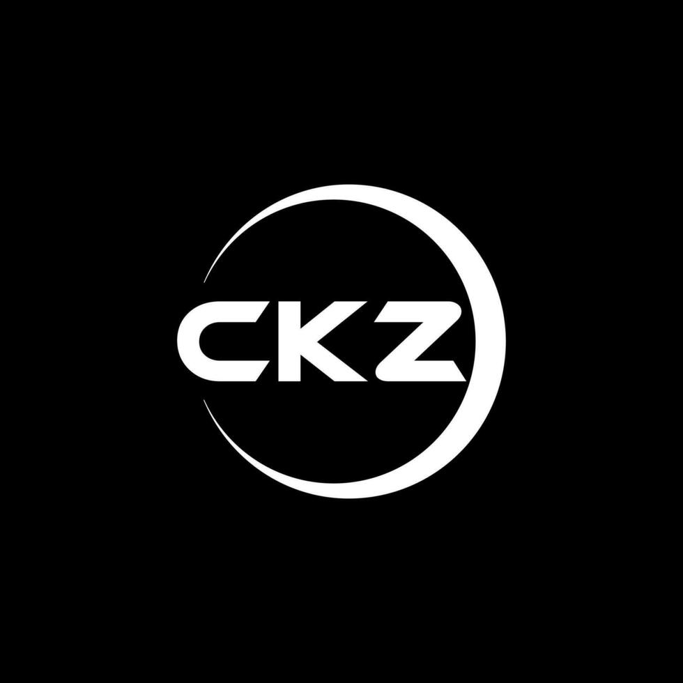 ckz lettre logo conception, inspiration pour une unique identité. moderne élégance et Créatif conception. filigrane votre Succès avec le frappant cette logo. vecteur