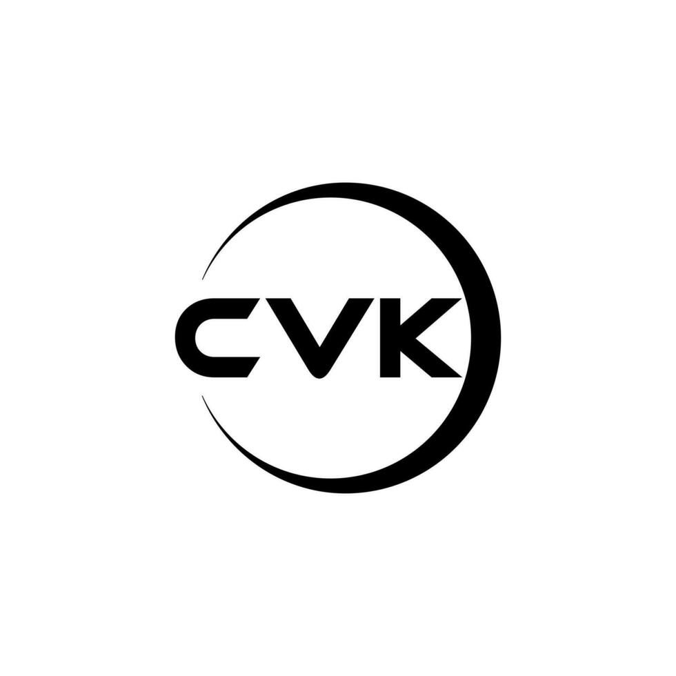 CVK lettre logo conception, inspiration pour une unique identité. moderne élégance et Créatif conception. filigrane votre Succès avec le frappant cette logo. vecteur
