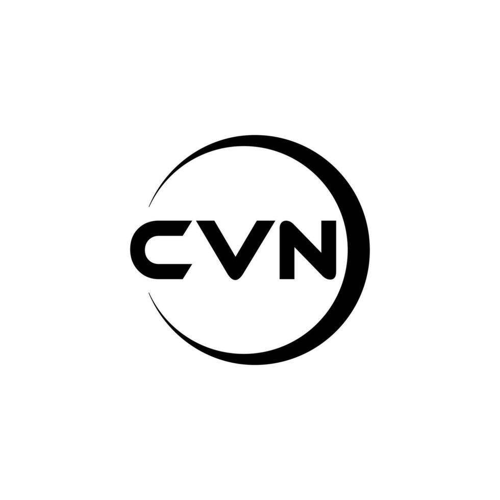 CVN lettre logo conception, inspiration pour une unique identité. moderne élégance et Créatif conception. filigrane votre Succès avec le frappant cette logo. vecteur