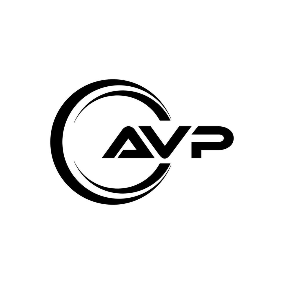 avp lettre logo conception, inspiration pour une unique identité. moderne élégance et Créatif conception. filigrane votre Succès avec le frappant cette logo. vecteur