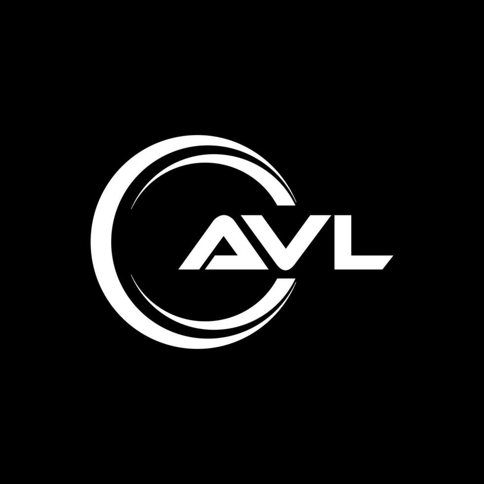 avl lettre logo conception, inspiration pour une unique identité. moderne élégance et Créatif conception. filigrane votre Succès avec le frappant cette logo. vecteur