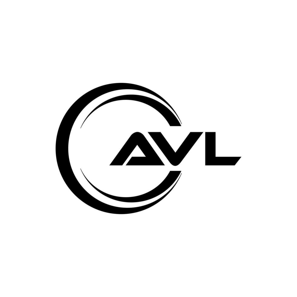 avl lettre logo conception, inspiration pour une unique identité. moderne élégance et Créatif conception. filigrane votre Succès avec le frappant cette logo. vecteur