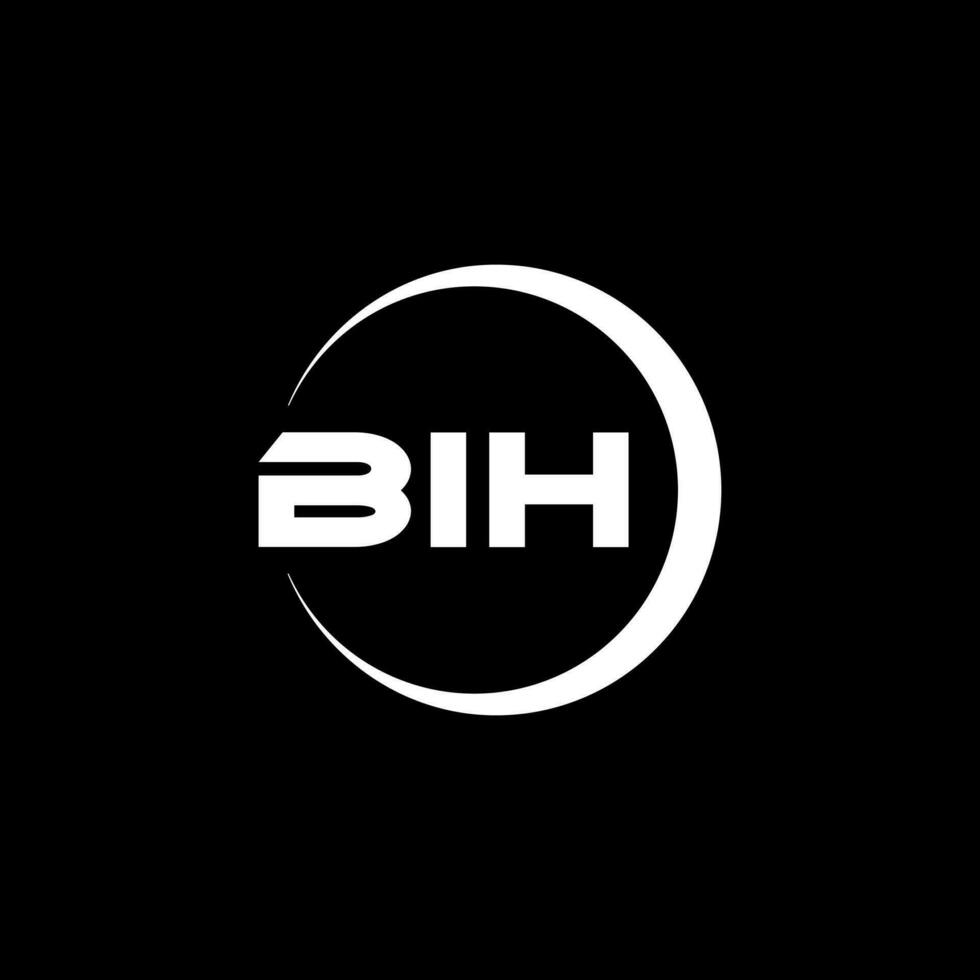 bih lettre logo conception, inspiration pour une unique identité. moderne élégance et Créatif conception. filigrane votre Succès avec le frappant cette logo. vecteur