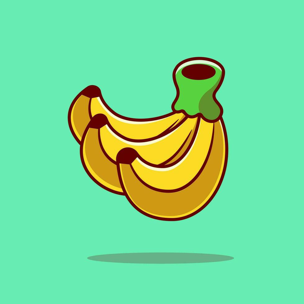 illustration d'icône de vecteur de dessin animé de banane. fruit nature icône concept isolé vecteur premium. style de dessin animé plat