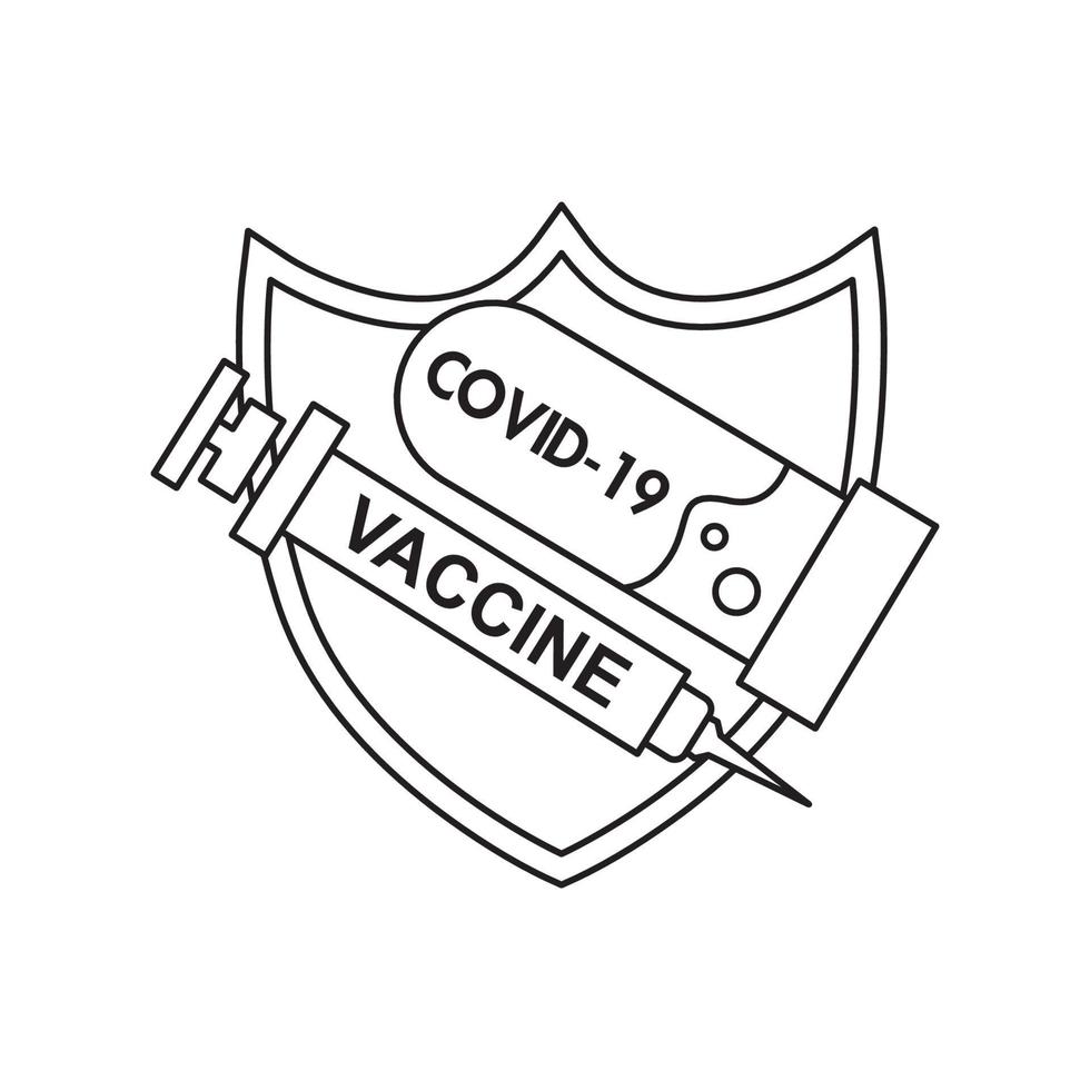 icônes sur le thème du virus corona covid 19 - rester à la maison illustration du logo vectoriel