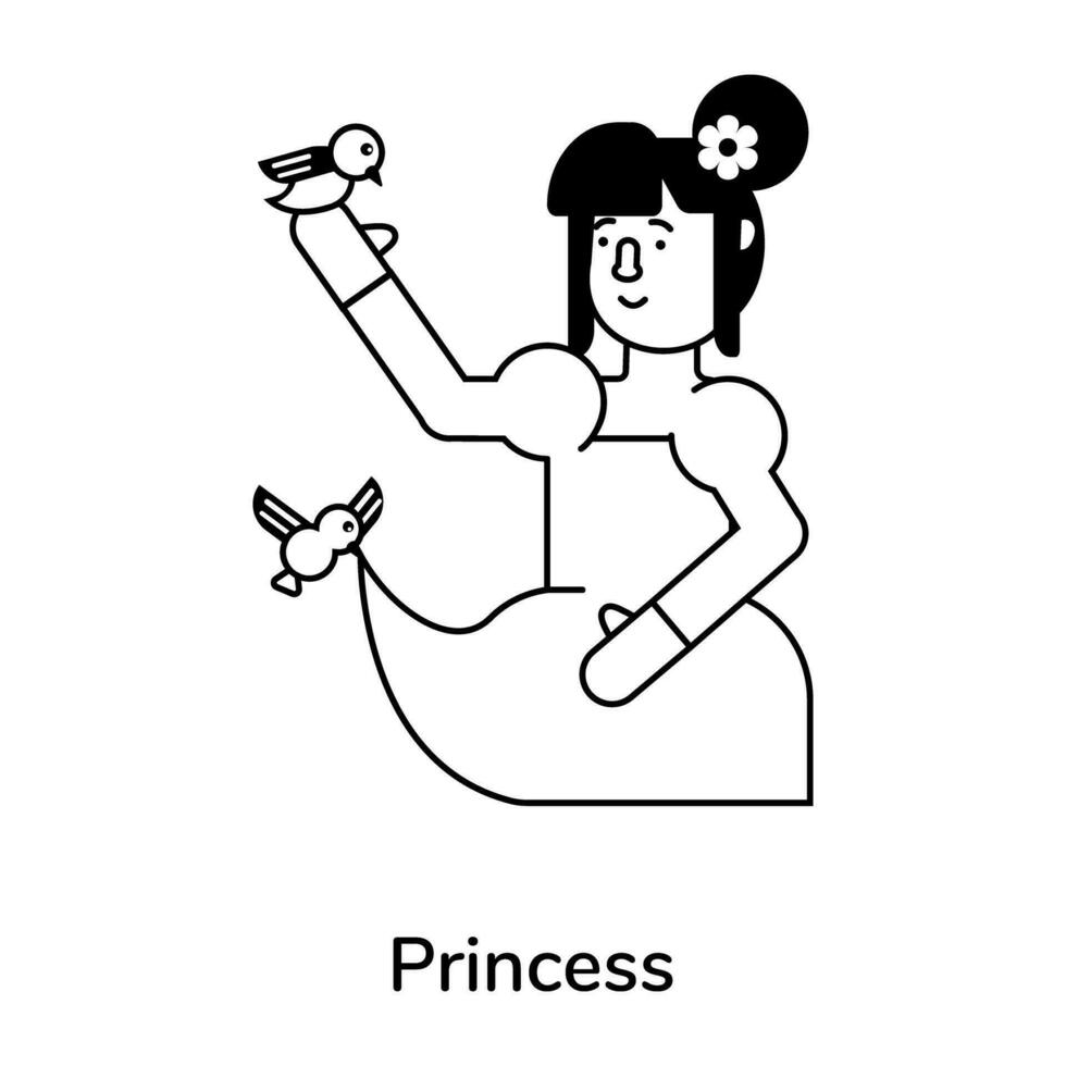 branché Princesse concepts vecteur