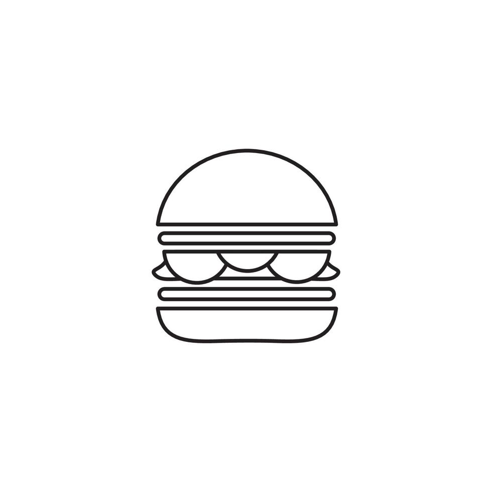 hamburger icône logo vector art