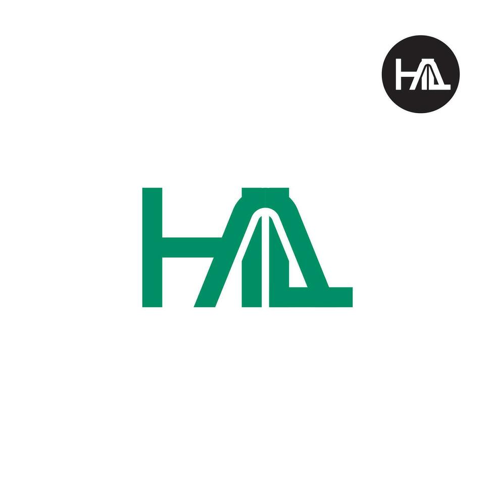 lettre hal monogramme logo conception vecteur