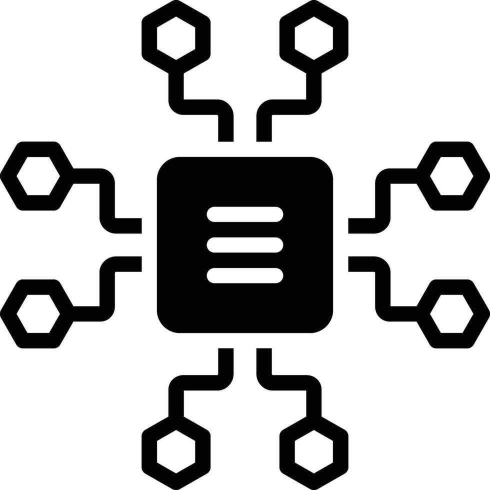 solide icône pour automatisation vecteur