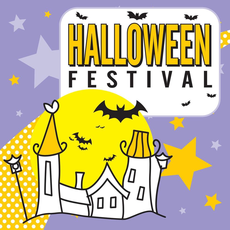 halloween festival fond d'écran modèle vector illustration
