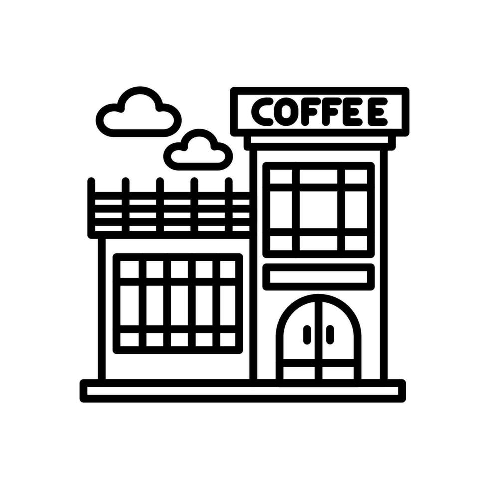 café icône de la boutique dans vecteur. illustration vecteur