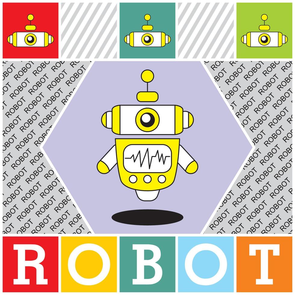 printrobot logo vector illustration - future technologie - intelligence artificielle - le mieux pour votre mascotte d'entreprise