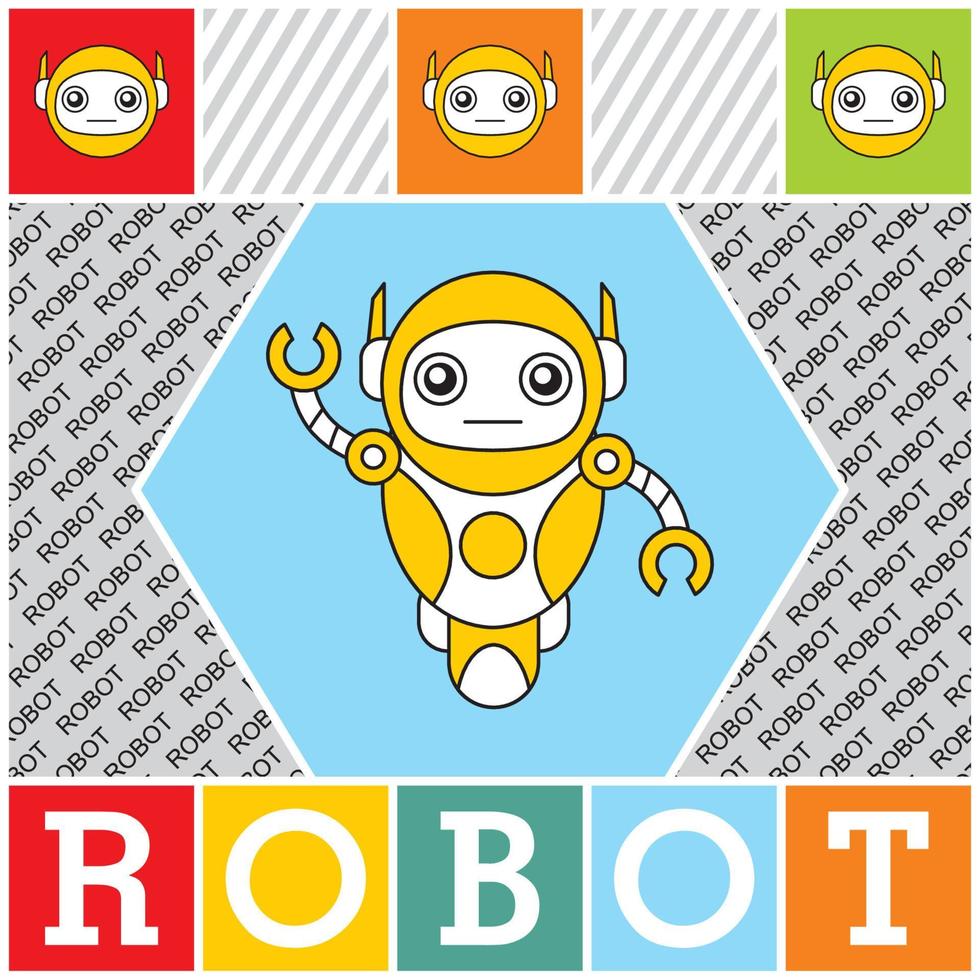 printrobot logo vector illustration - future technologie - intelligence artificielle - le mieux pour votre mascotte d'entreprise