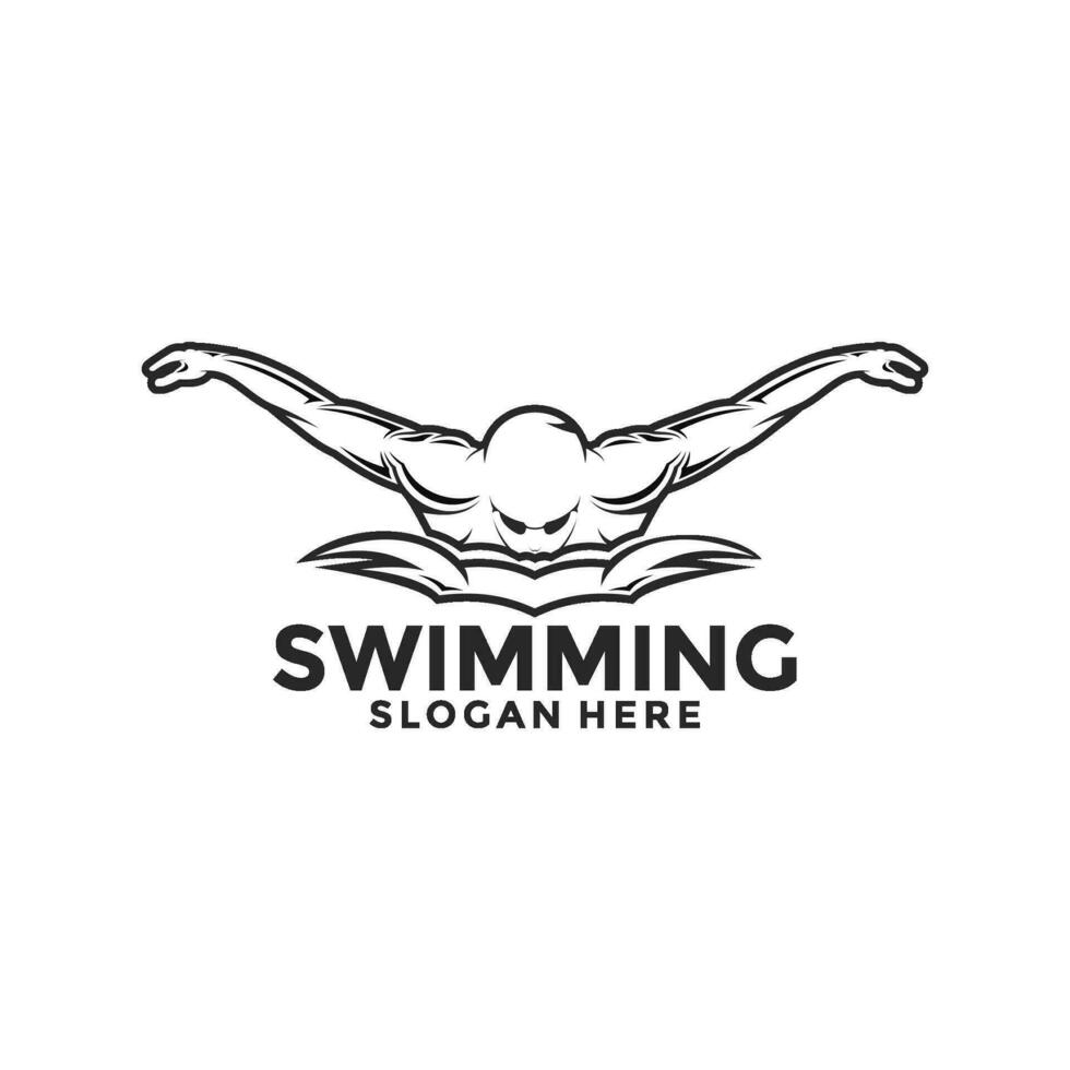nager logo icône vecteur, nager logo conception modèle vecteur
