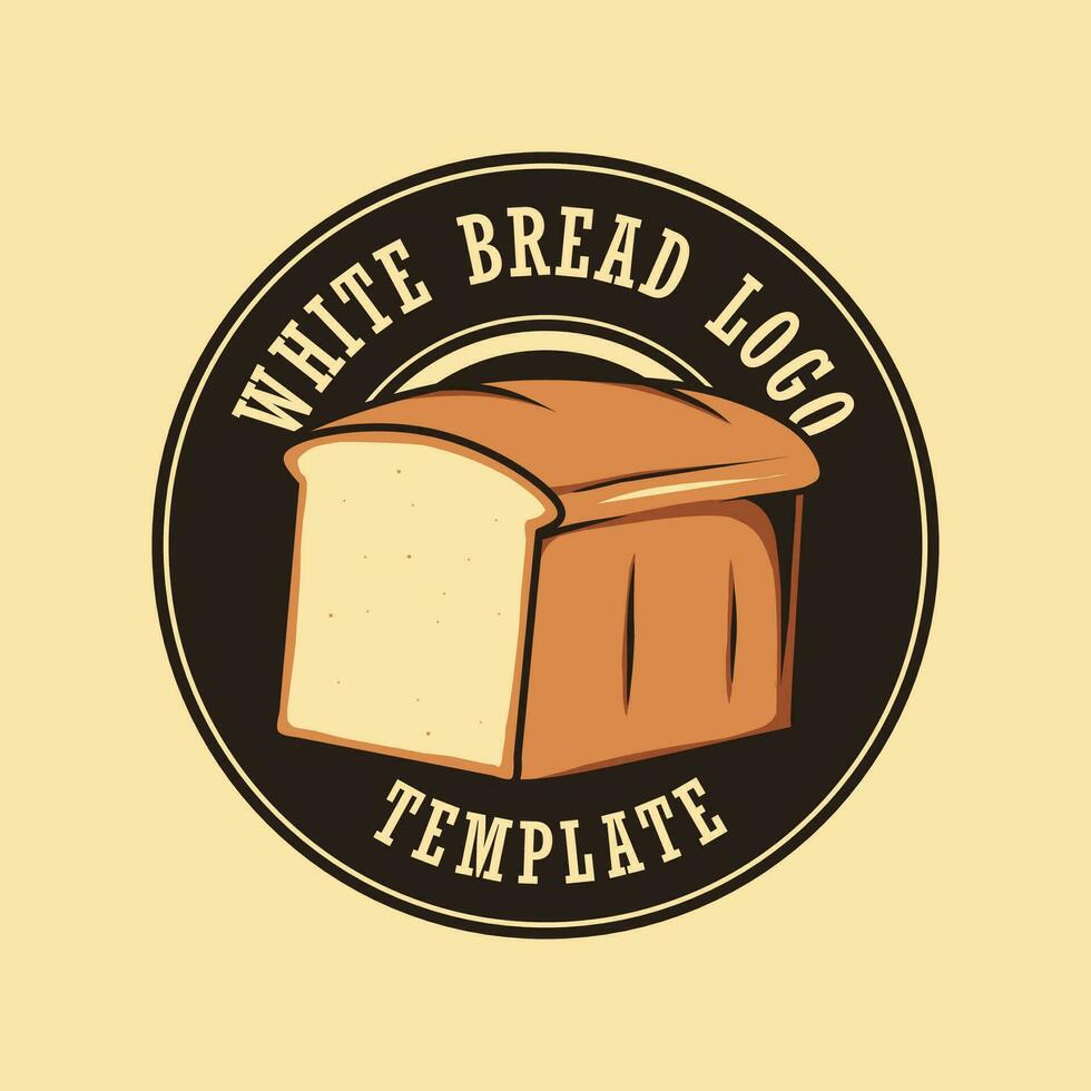 blanc pain boulangerie logo modèle vecteur