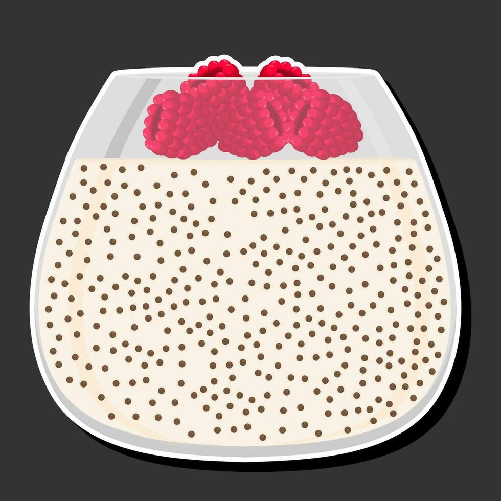 illustration sur thème Frais sucré savoureux pudding de qui consiste divers Ingrédients vecteur