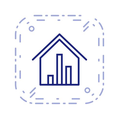 Icône de vecteur de statistiques de l&#39;immobilier