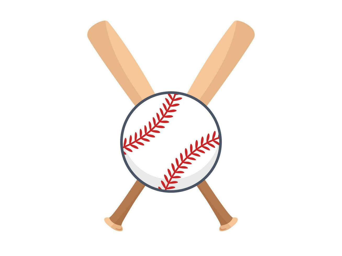 base-ball avec chauves-souris sur une blanc arrière-plan, symbole de des sports , vecteur illustration.