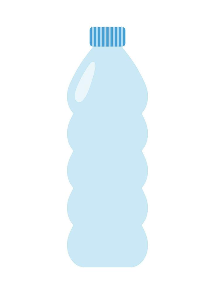 Plastique bouteille pour l'eau vecteur plat illustration