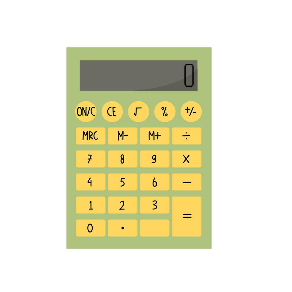 plat Facile illustration de calculatrice vecteur