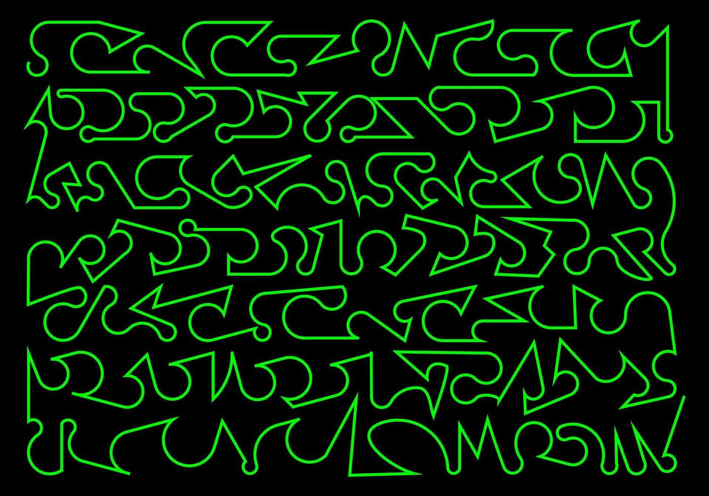 abstrait ligne art vert Couleur de liaison pour Contexte conception. vecteur illustration