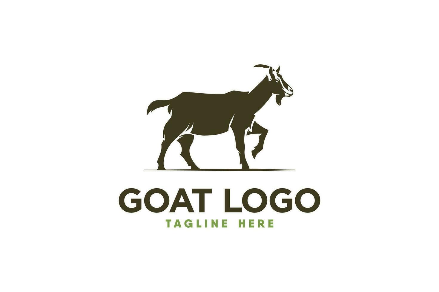 sauter chèvre logo vecteur avec moderne et nettoyer silhouette style