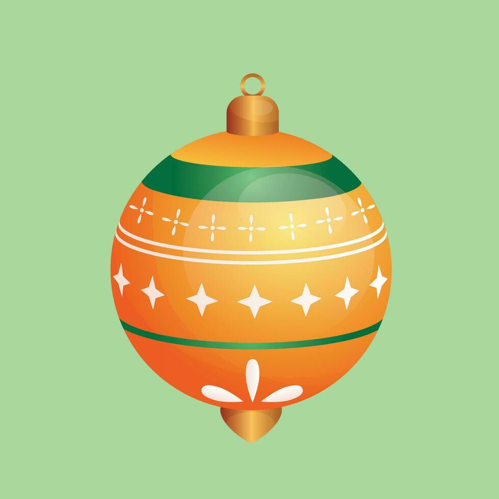 Jaune Noël arbre décoration Balle dans dessin animé style, joyeux Noël salutation cartes vecteur