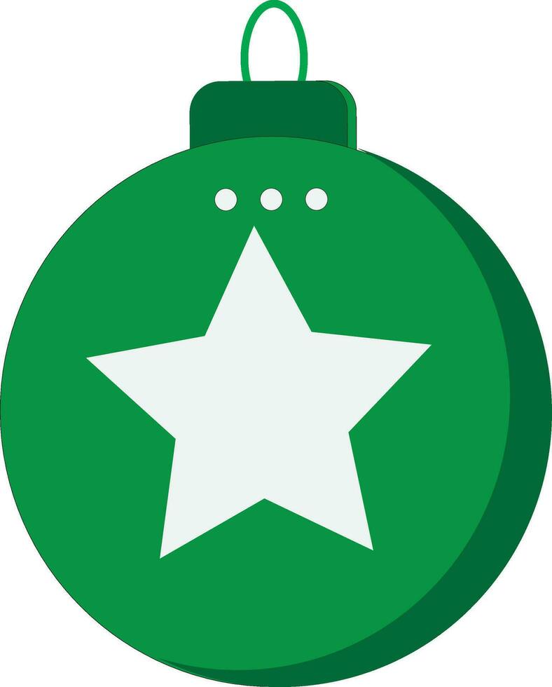 Noël ornement gratuit icône, Noël ornement vert, formel Noël carte vecteur
