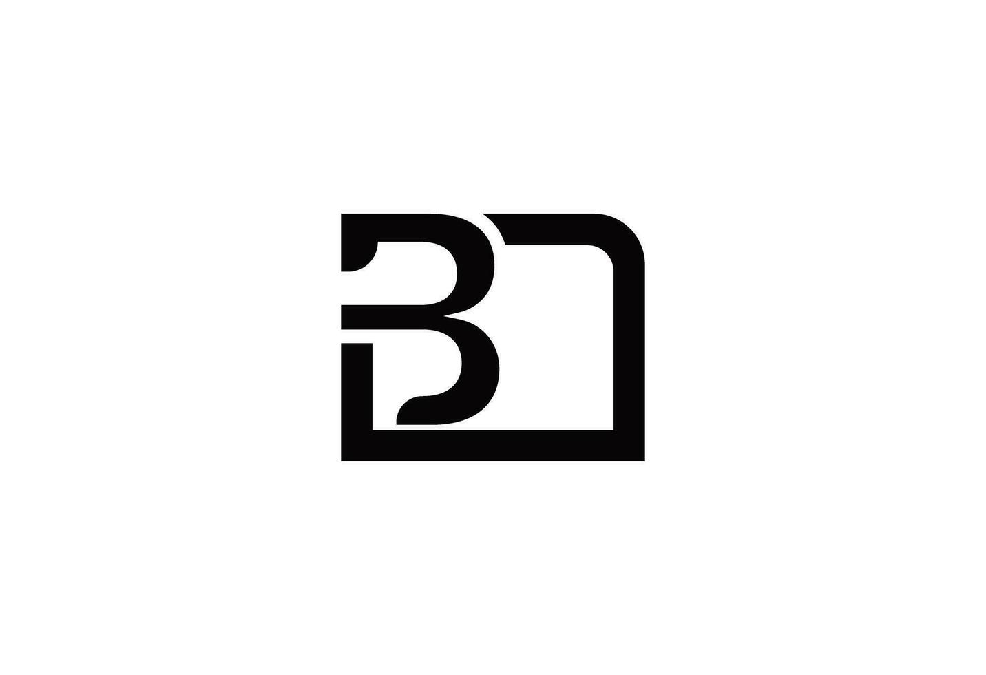 b moderne noir logo vecteur