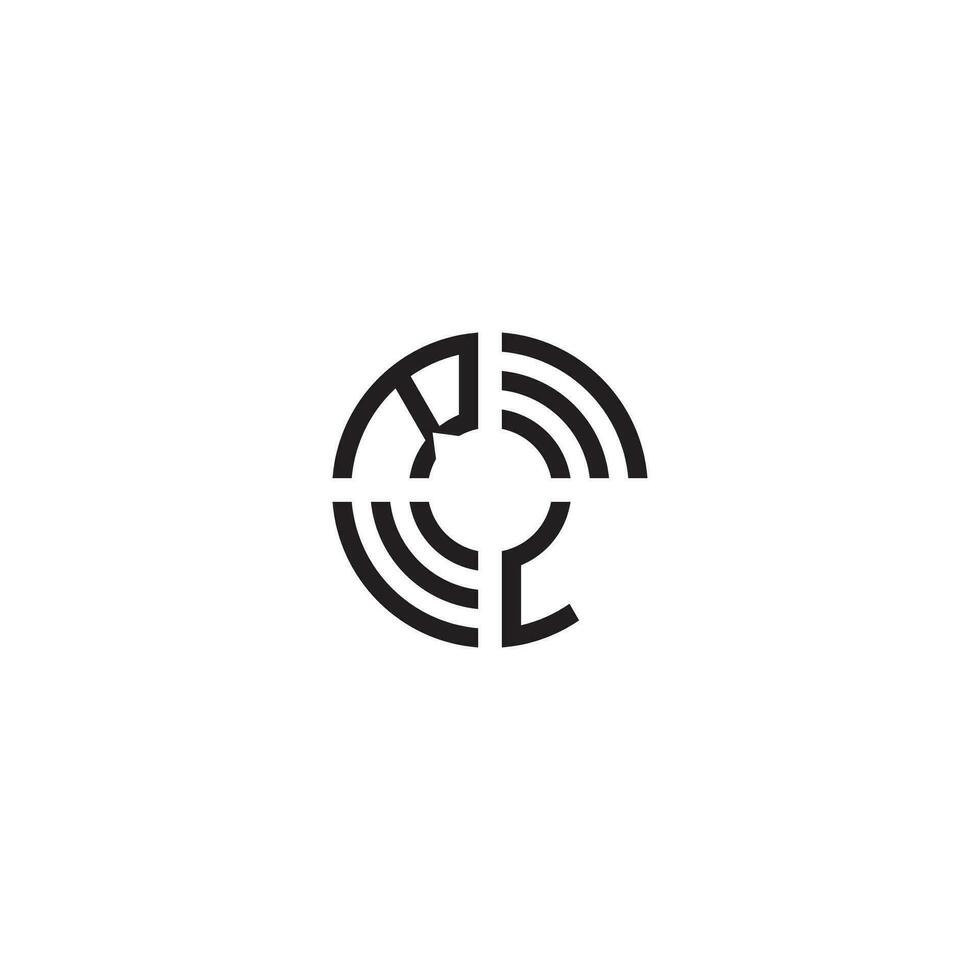 g / D cercle ligne logo initiale concept avec haute qualité logo conception vecteur