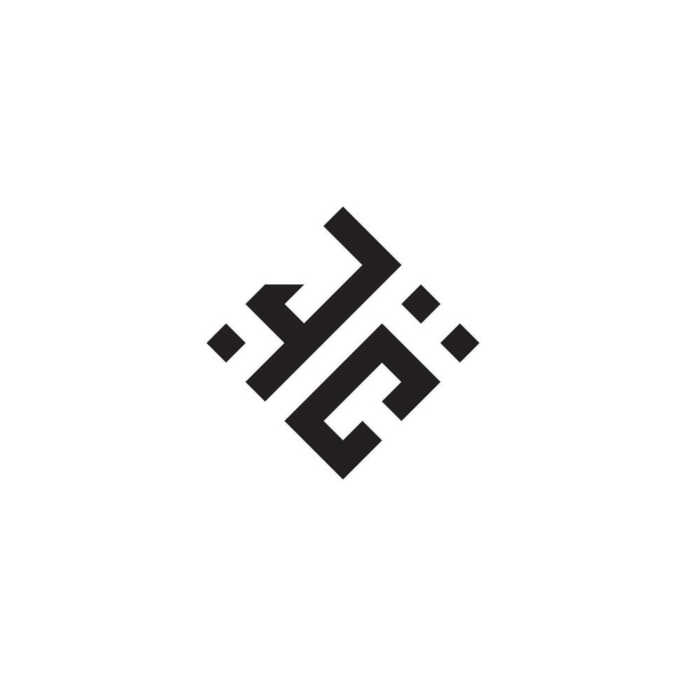 cj géométrique logo initiale concept avec haute qualité logo conception vecteur