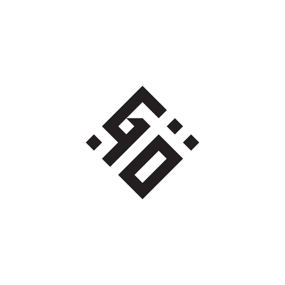 og géométrique logo initiale concept avec haute qualité logo conception vecteur