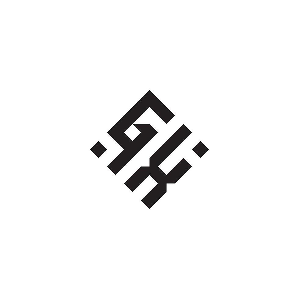 xg géométrique logo initiale concept avec haute qualité logo conception vecteur
