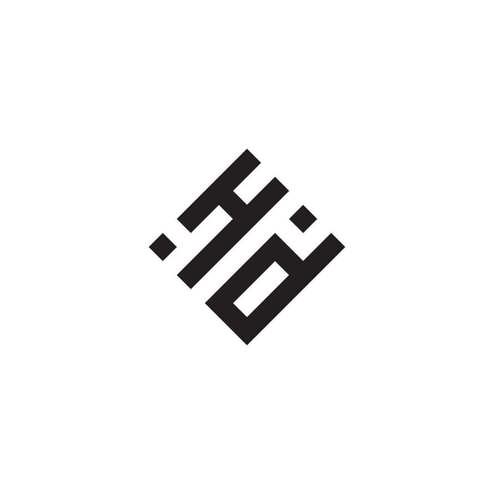 dh géométrique logo initiale concept avec haute qualité logo conception vecteur