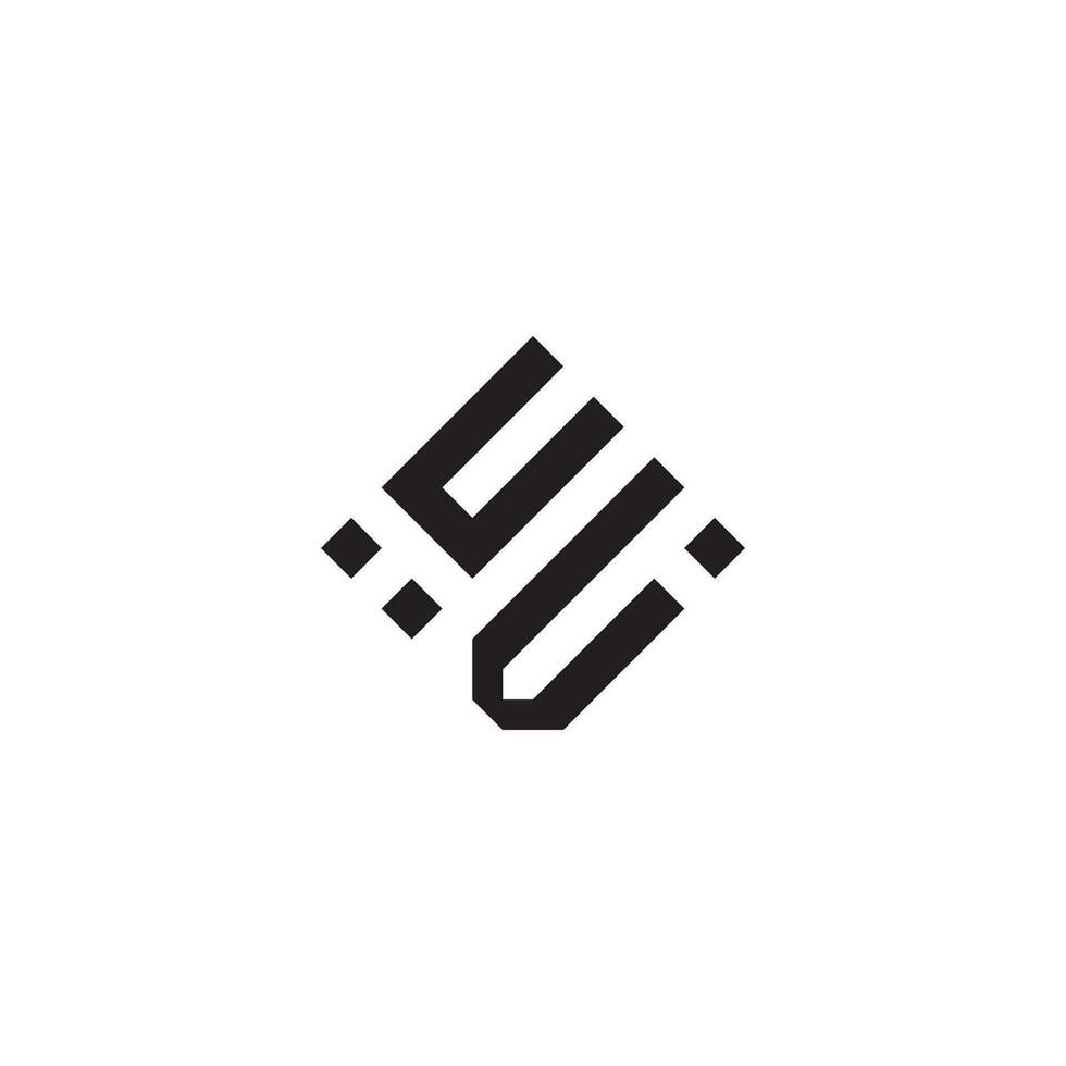 vu géométrique logo initiale concept avec haute qualité logo conception vecteur