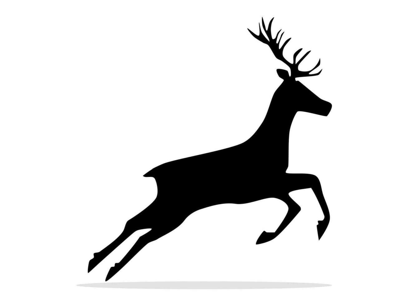 silhouette de cerf isolé sur blanc Contexte. vecteur illustration